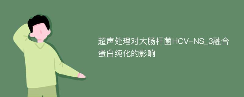 超声处理对大肠杆菌HCV-NS_3融合蛋白纯化的影响