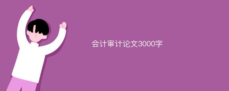 会计审计论文3000字