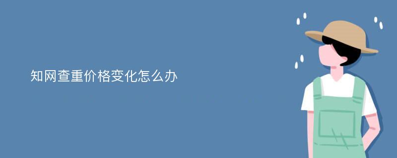 知网查重价格变化怎么办